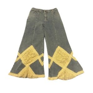 Lace Flared wide legs jeans